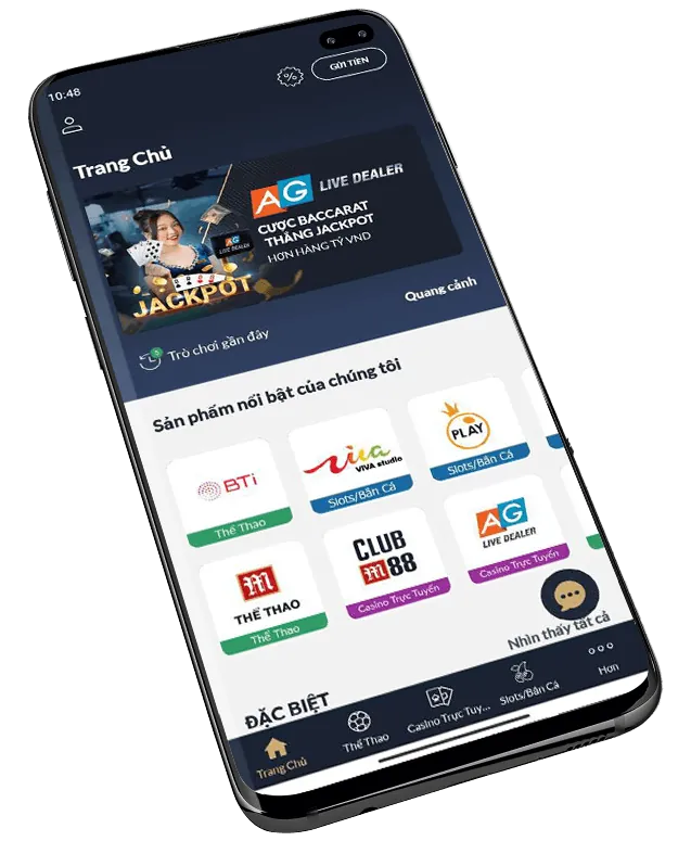 Giao diện người dùng trực quan của ứng dụng VF88
