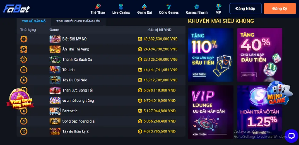 Sòng bài trực tiếp với dealer người thật tại VF88
